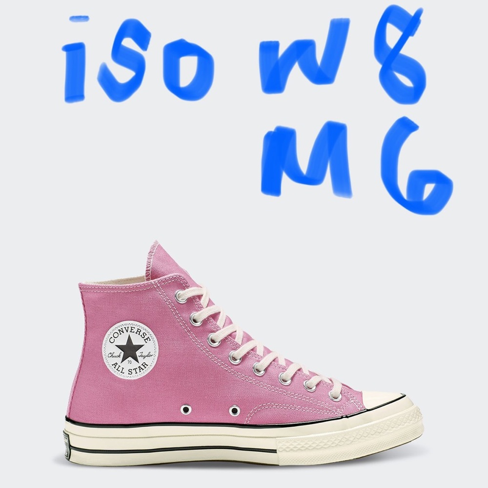 ISO Chuck 70’s Pink Ivory Size 8